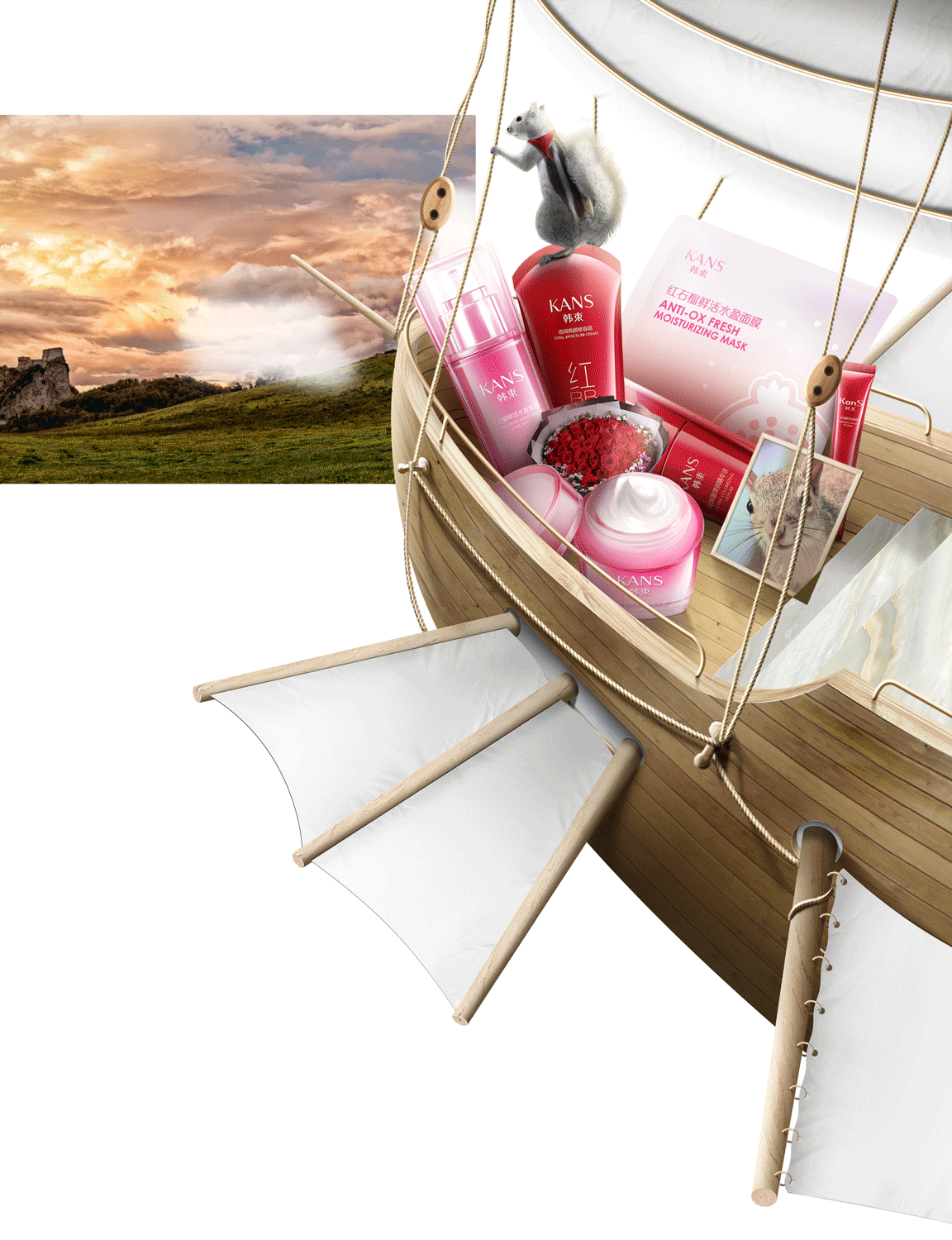 灵感来源:游戏里的飞艇 关键词:浪漫,童话,奇幻 中间是制作过程