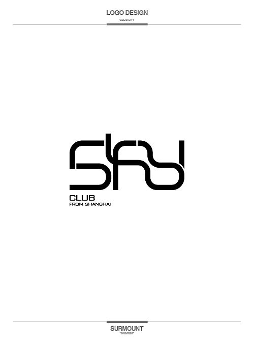 上海club sky标志设计