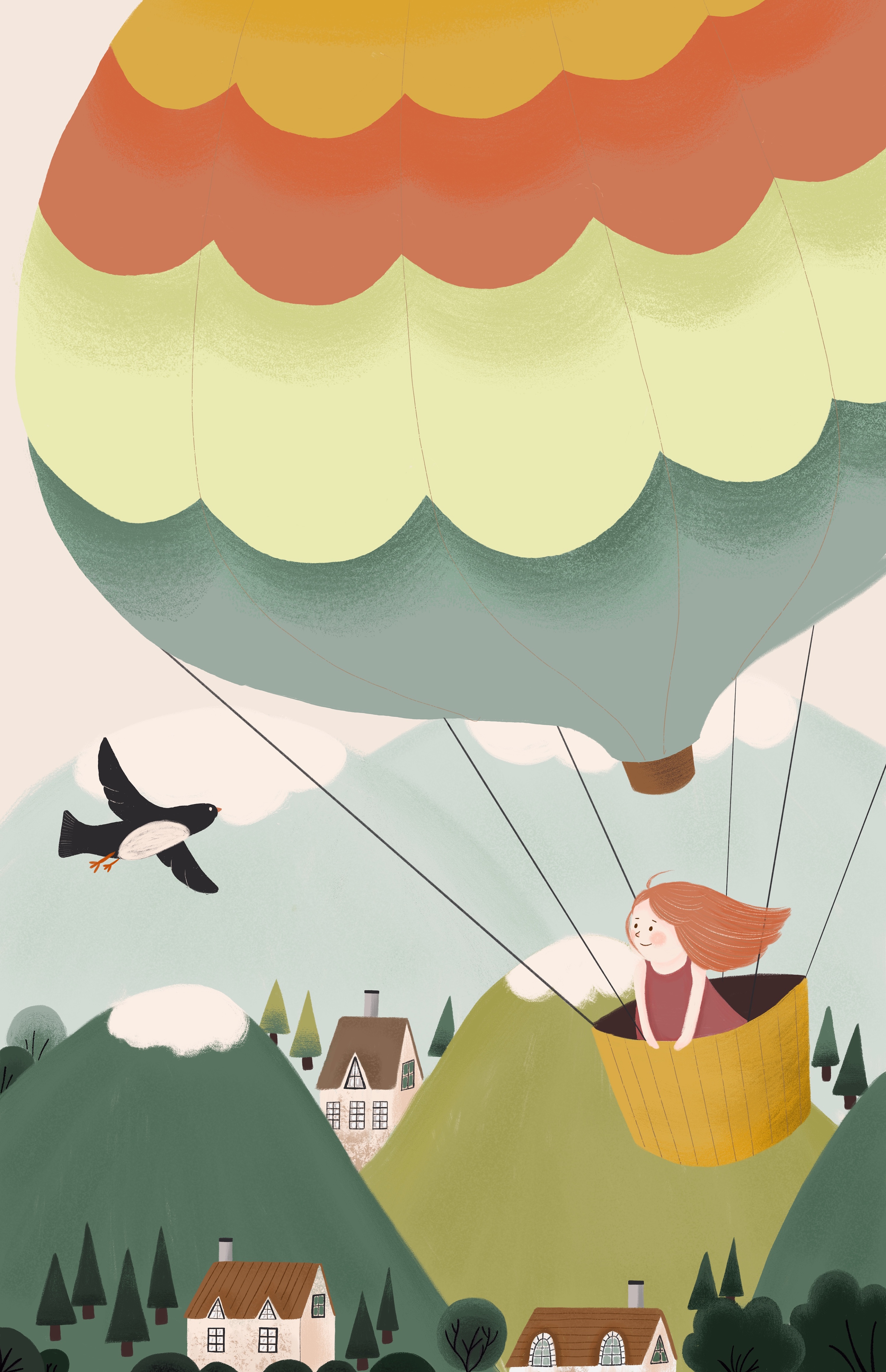 热气球|插画|儿童插画|michelleillust - 原创作品