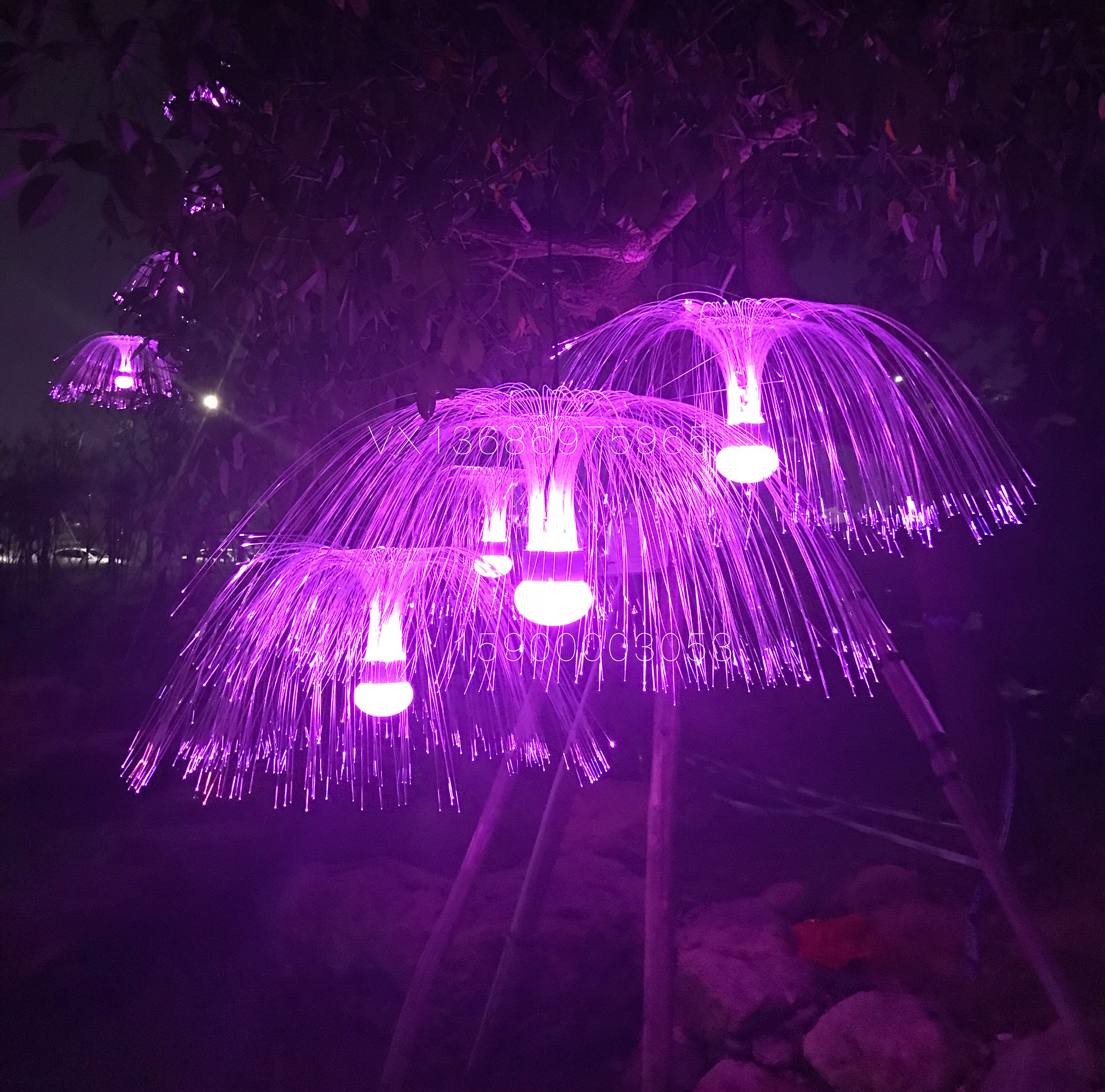 古镇灯光秀水母灯\/光纤水母灯