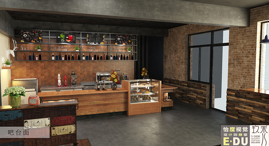 原创:怡度视觉-咖啡厅设计|展示\/橱窗\/店面设计