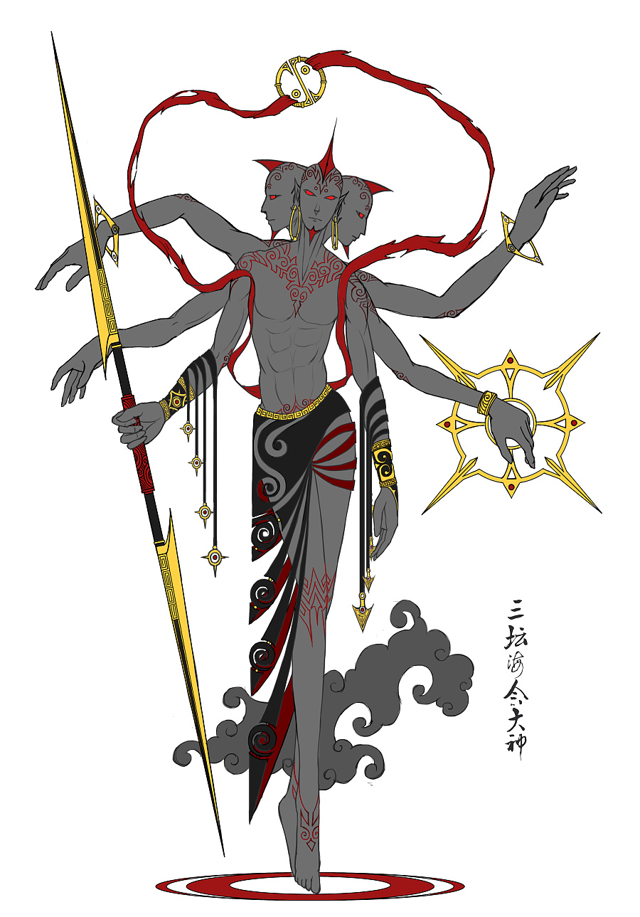 三坛海会大神|游戏原画|插画|倔强的麦芒 - 原创