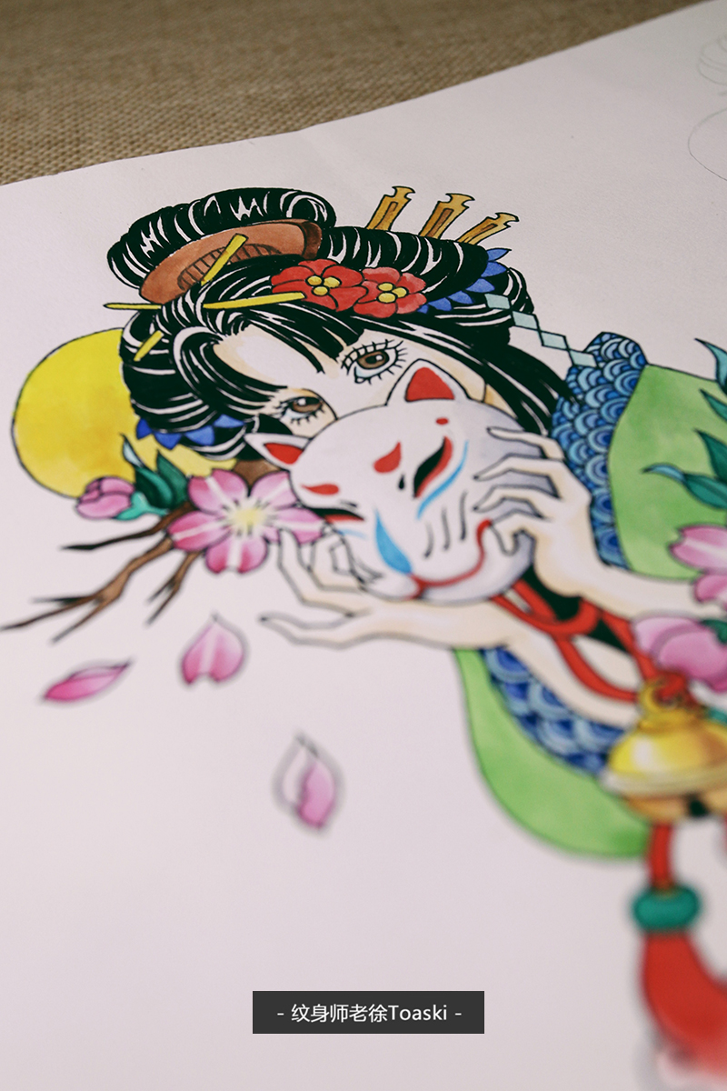 老徐的纹身手稿-日式纹身手稿|涂鸦\/潮流|插画|