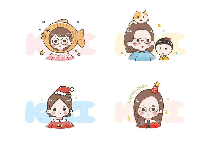 q版手绘人物设计(三)-头像/个人形象/明星|动漫|单幅