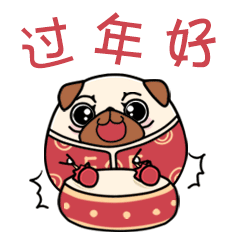 巴哥犬蛋挞吉祥物设计|gif表情包|平面|ip形象|小歪carina - 原创作品