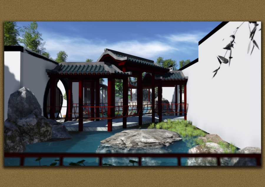 南方小院中式茶楼设计(室外篇)#大庆师范学院