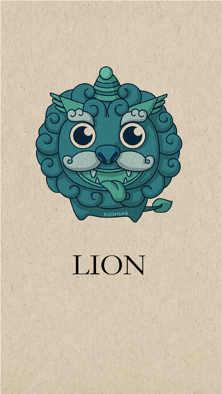 卡通醒狮lion