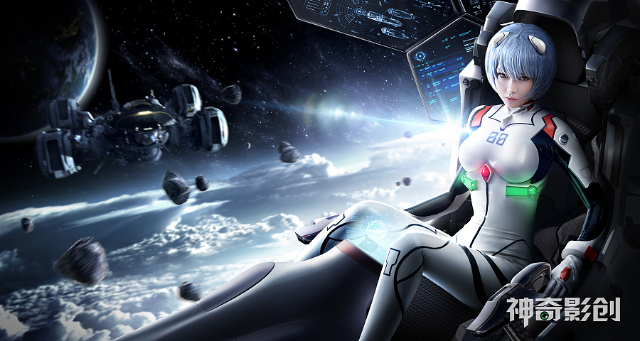 [游戏海报] 新世纪福音战士绫波丽|人像|摄影|神奇影创 - 原创设计作品 - 站酷 (ZCOOL)