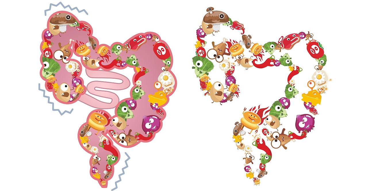 垃圾食品小怪物入侵人体 卡通设计 流程图|平面|信息
