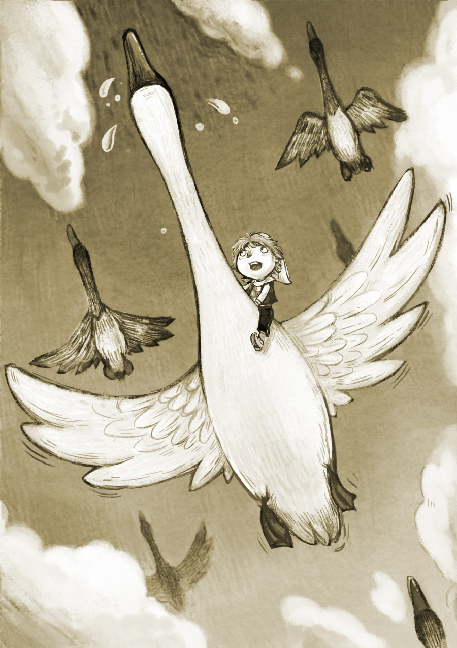 香蕉旅人◆尼尔斯骑鹅旅行记◆以出版|儿童插