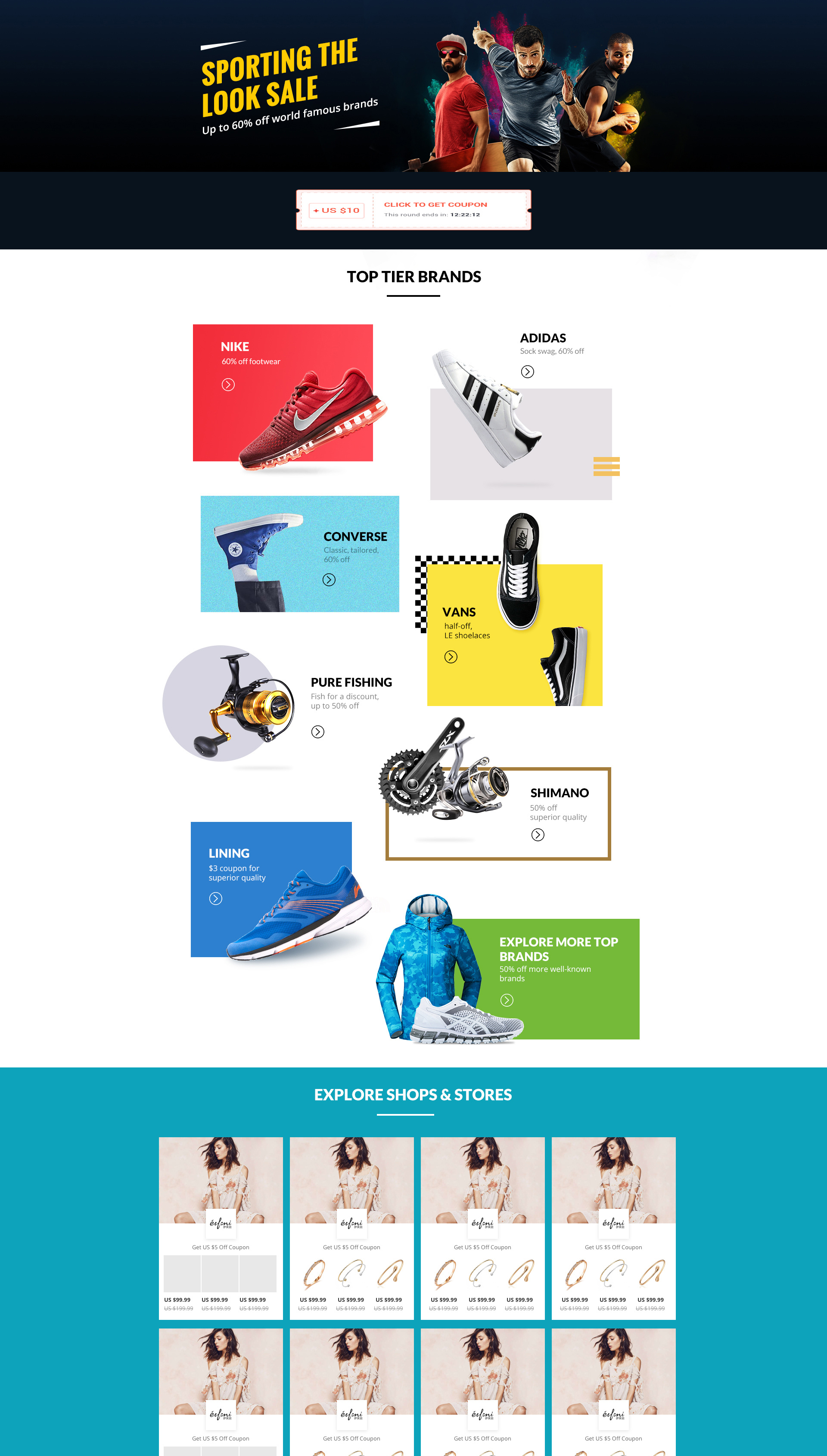 web design-运动品牌专题页设计|网页|专题/活动|_cai