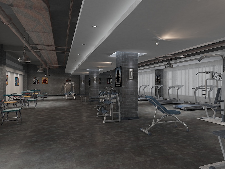 【遂宁菲特尼斯私教中心装修设计】成都健身房
