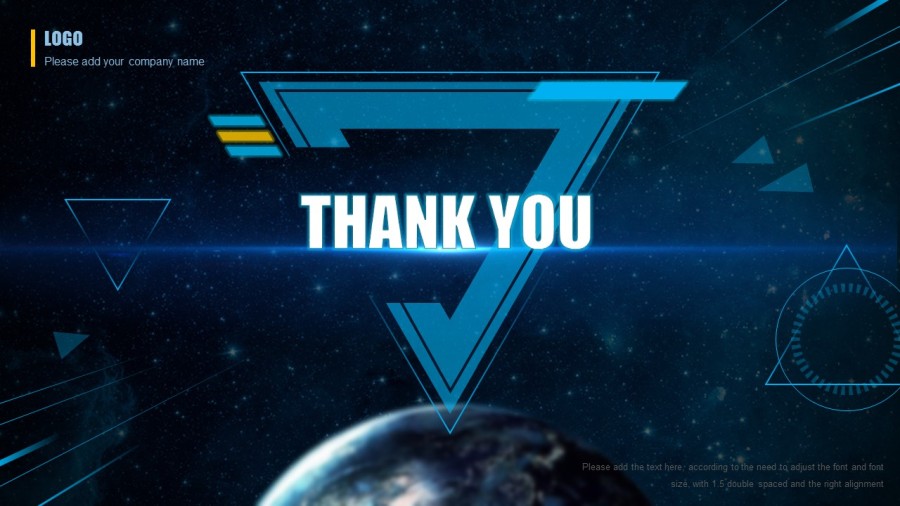 现代科技太空蓝酷炫PPT模板|PPT\/演示|平面|灰