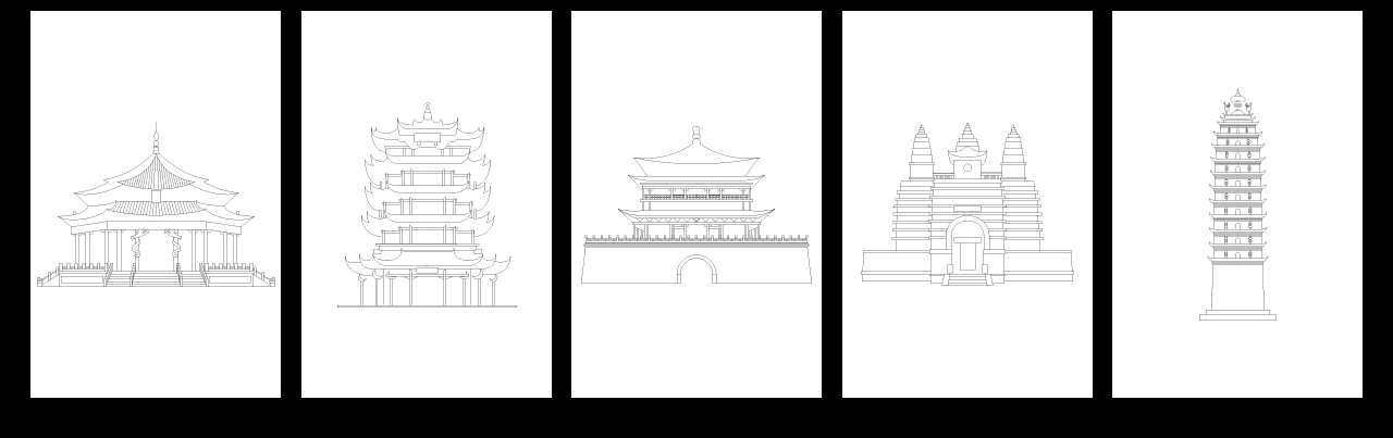 中国三十四个省会标志性建筑图标