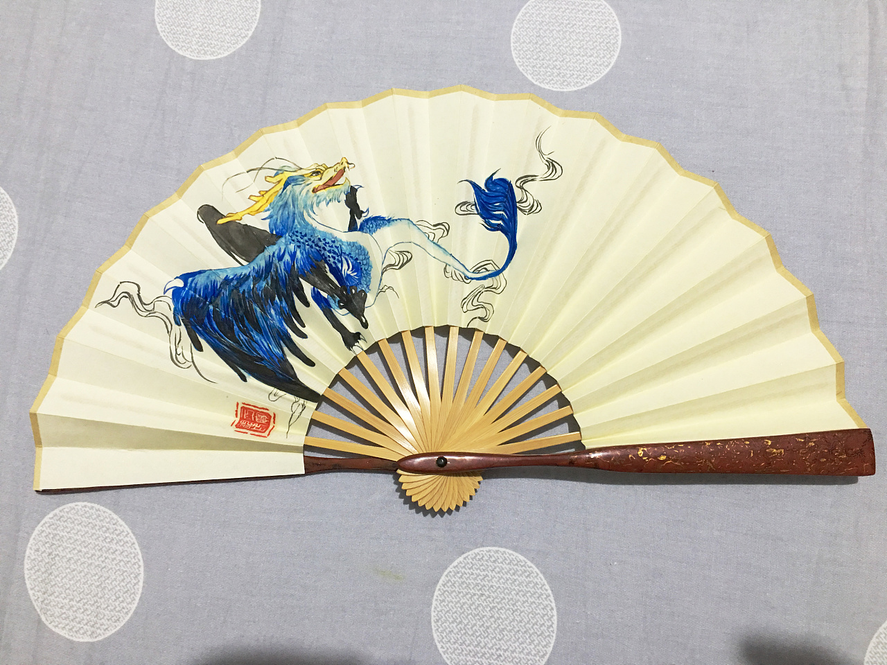 大漆之美折扇