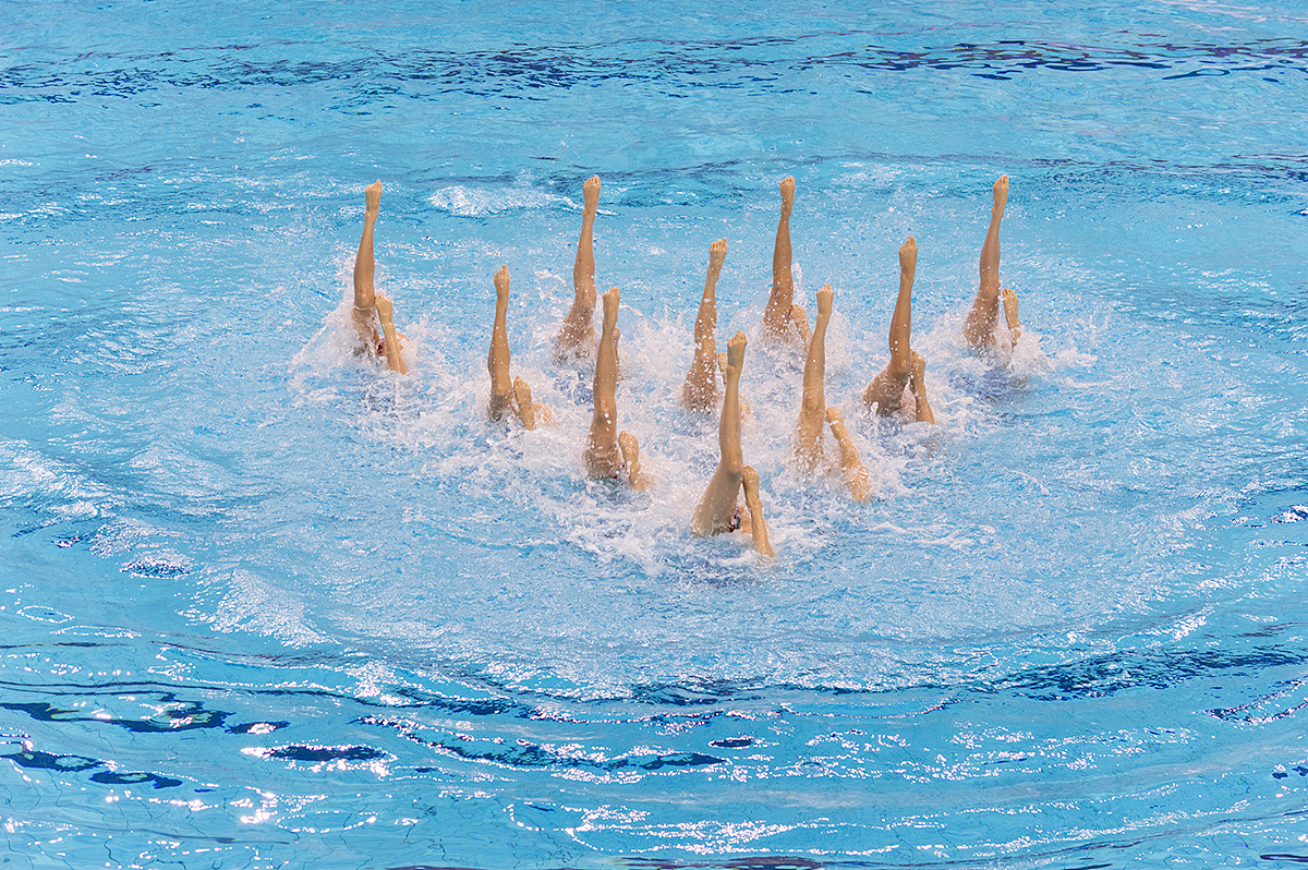 高清组图 水下拍摄的女子花样游泳