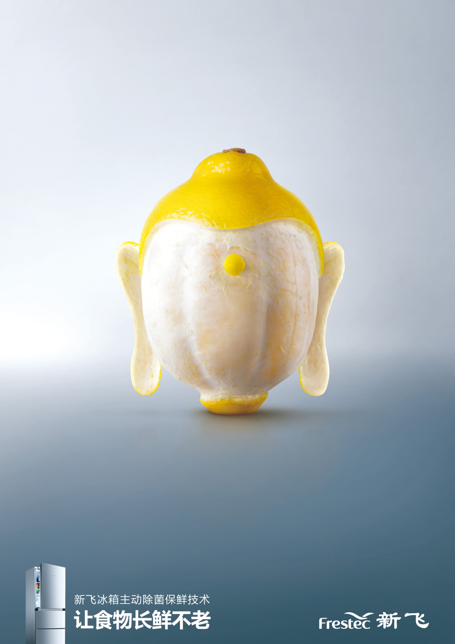 新飞冰箱创意广告|DM\/宣传单\/平面广告|平面|葱