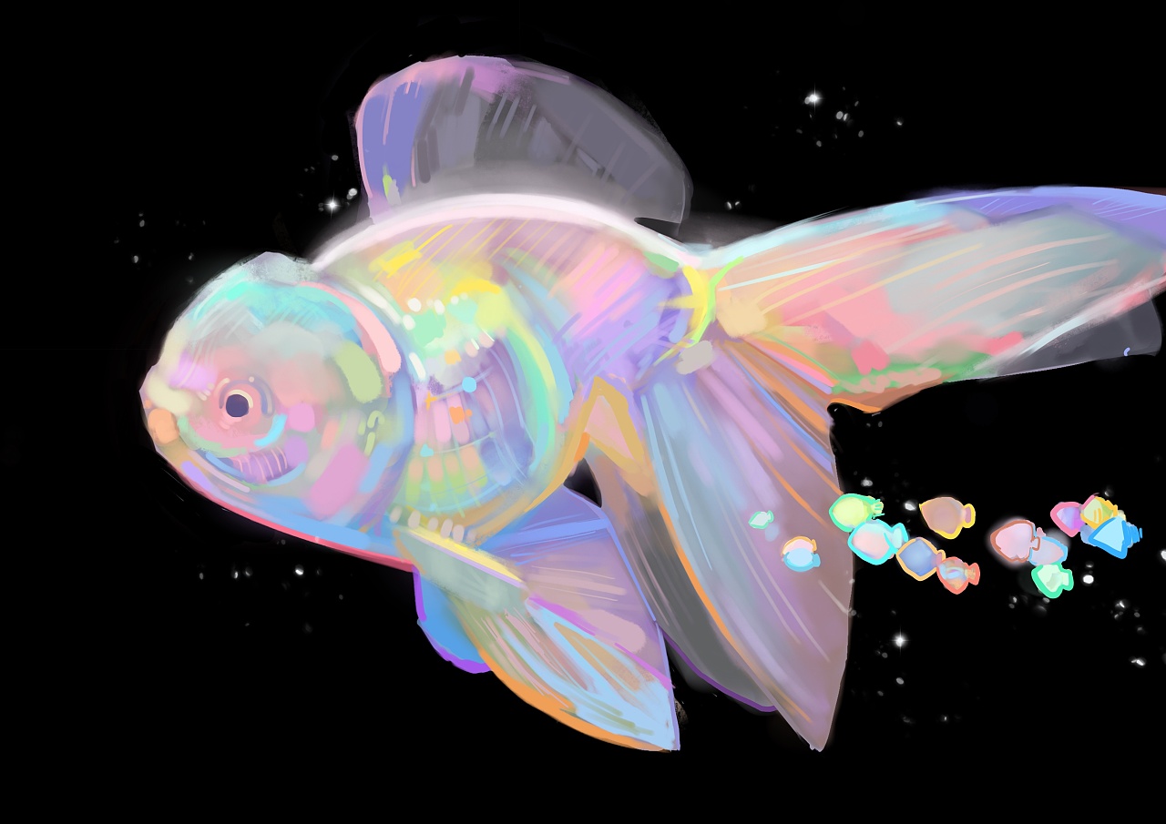 临摹咸鱼中下游老师的作品|插画|创作习作|莓铭子 临摹作品 站酷