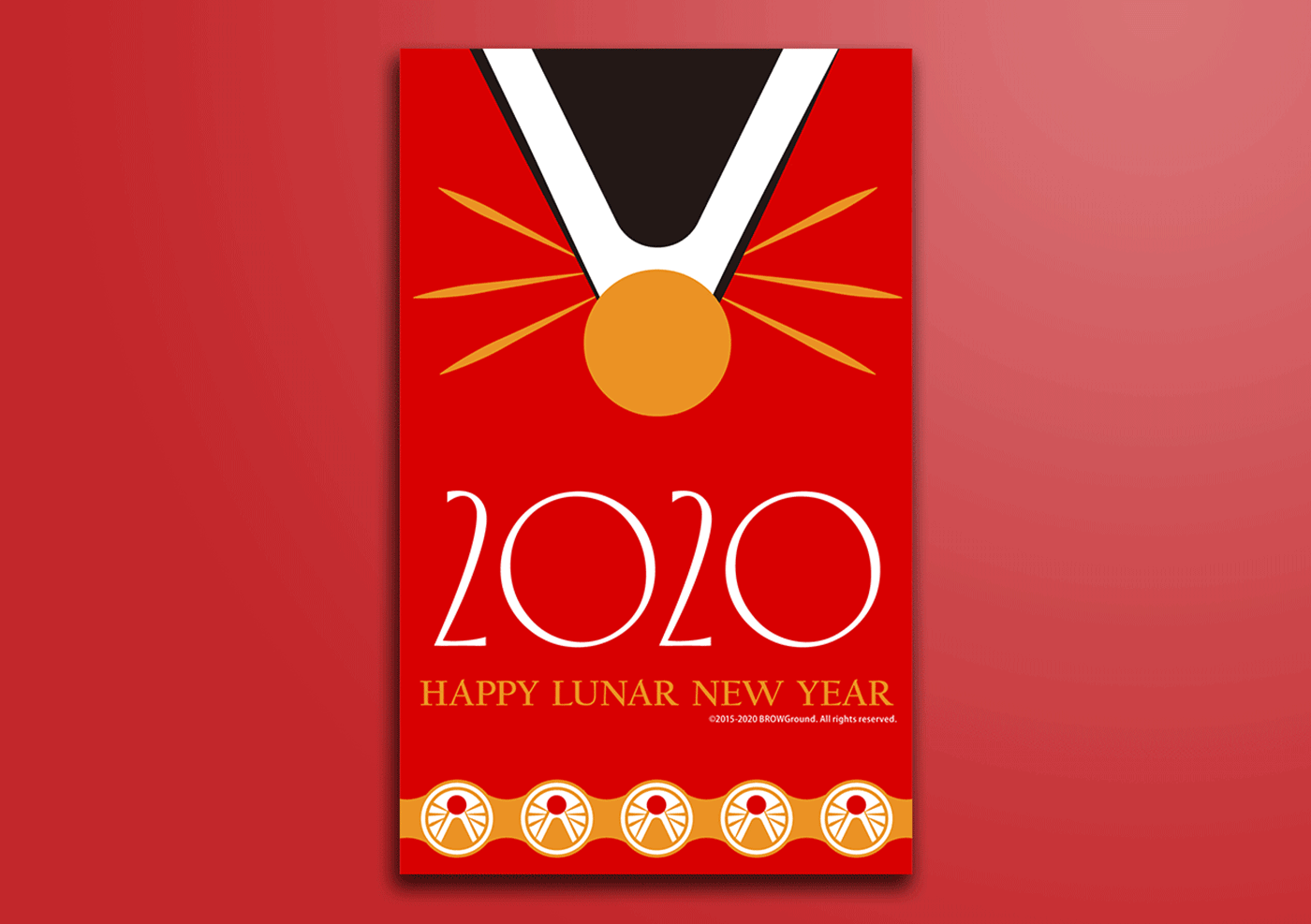 2020 lunar new year typography