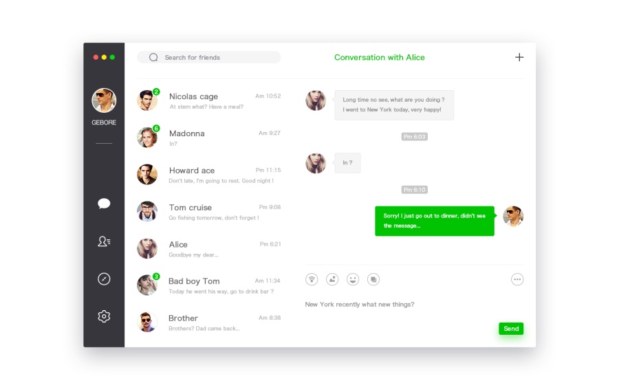 微信 - Mac|电脑软件界面\/皮肤|UI|小胳膊儿 - 原