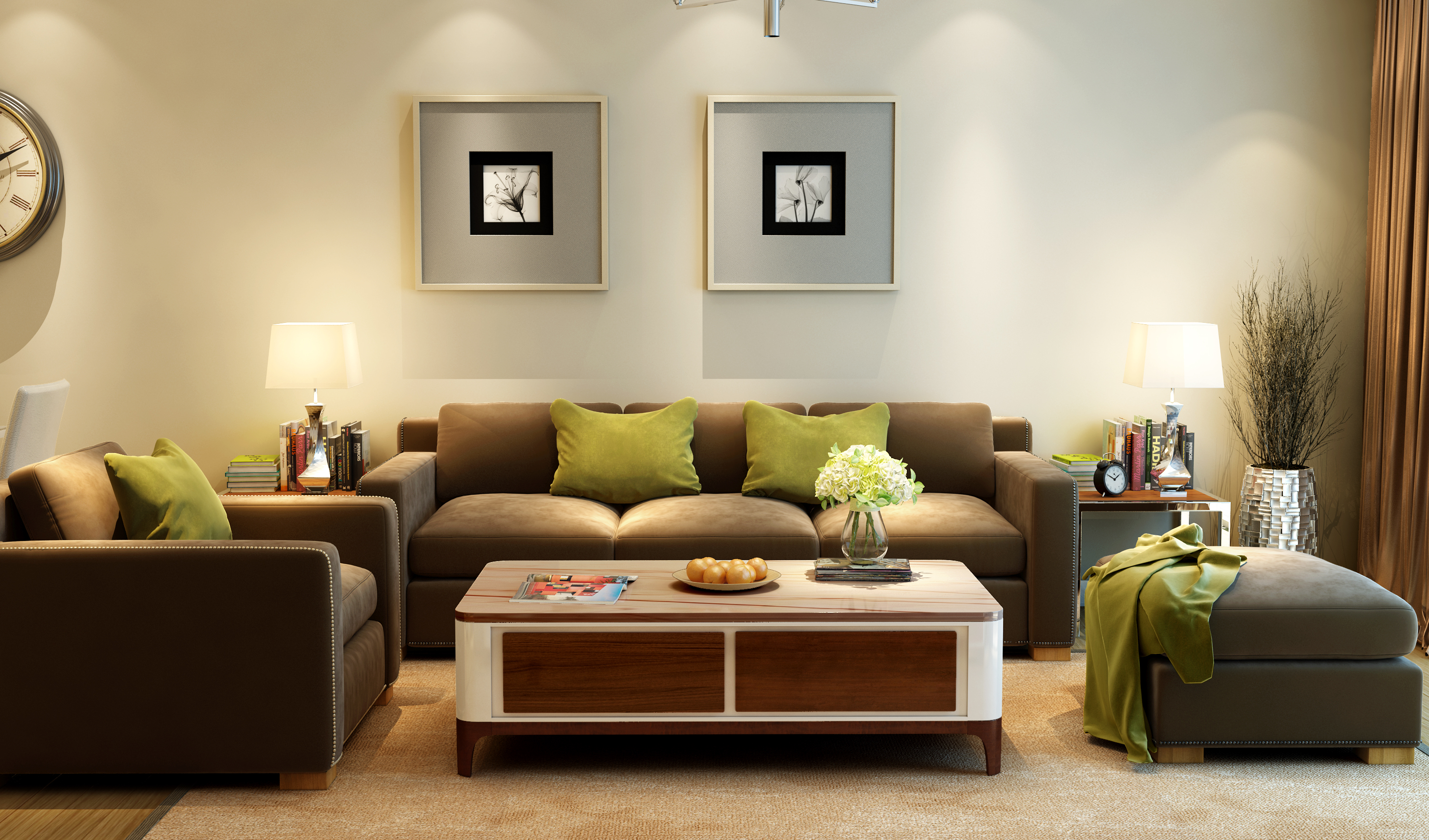 现代时尚简约家具客厅餐厅全套开发设计,3d效果图制作 furniture