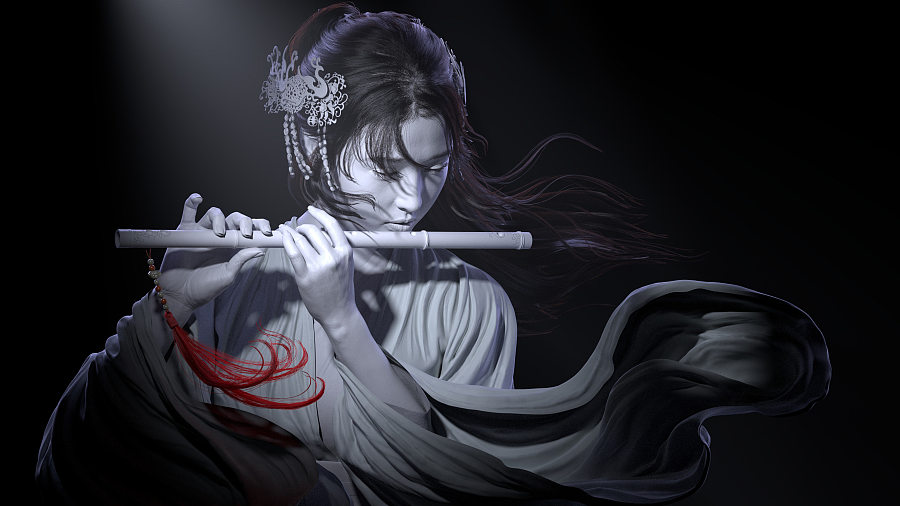 笛声|人物\/生物|三维|罗其胜 - 原创设计作品 - 站酷 (ZCOOL)
