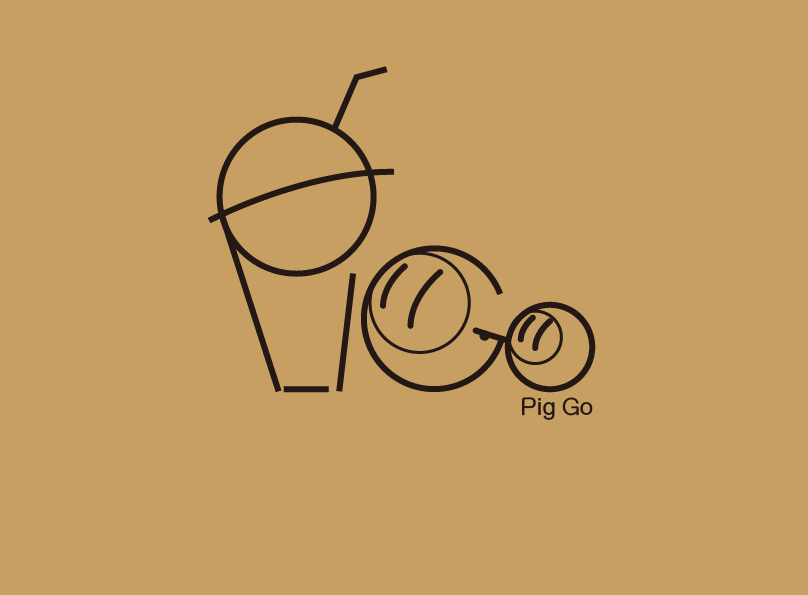 piggo奶茶店logo设计