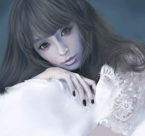 查看《日本福冈咸鱼滨崎步回春专辑封面sai绘画过程~》原图,原图尺寸