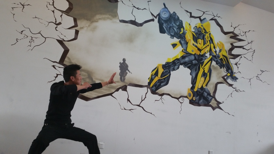 邯郸手绘墙、邯郸立体彩绘、邯郸飞马国际影城