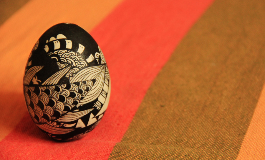 高源小手套的黑白插蛋|其他绘画|插画|高源小手