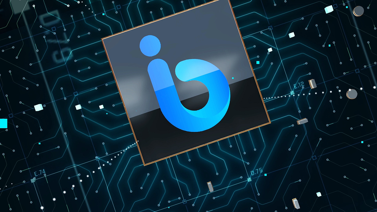 科技感演绎芯片定版logo文字