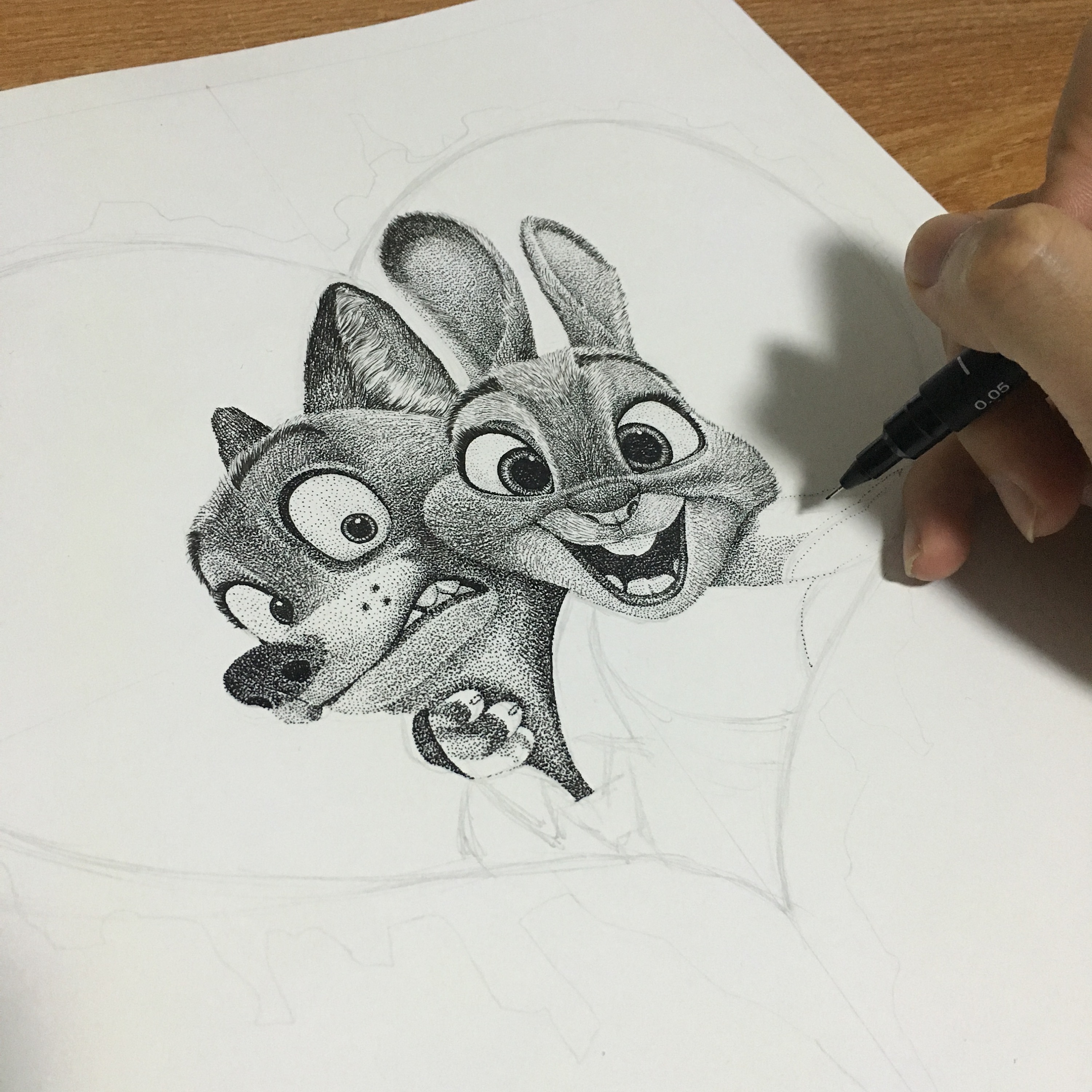 用粮食画出朱迪和尼克 站酷网