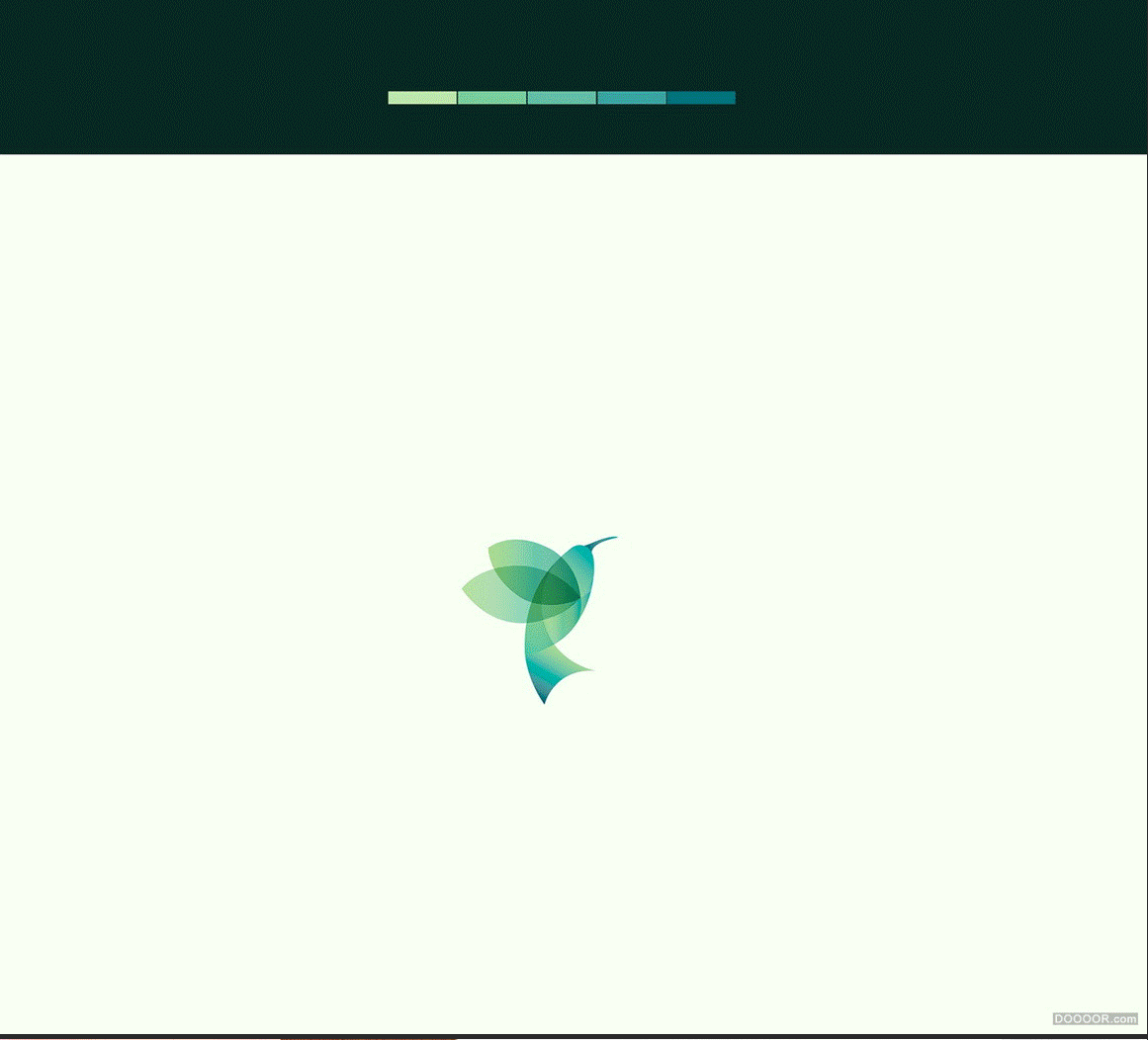 优雅结构动物LOGO遇到圆形几何形式