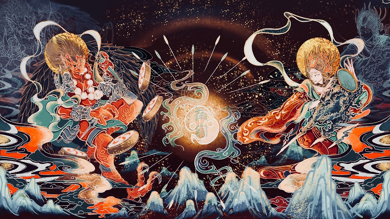 中国神祗——雷公电母的插画创作
