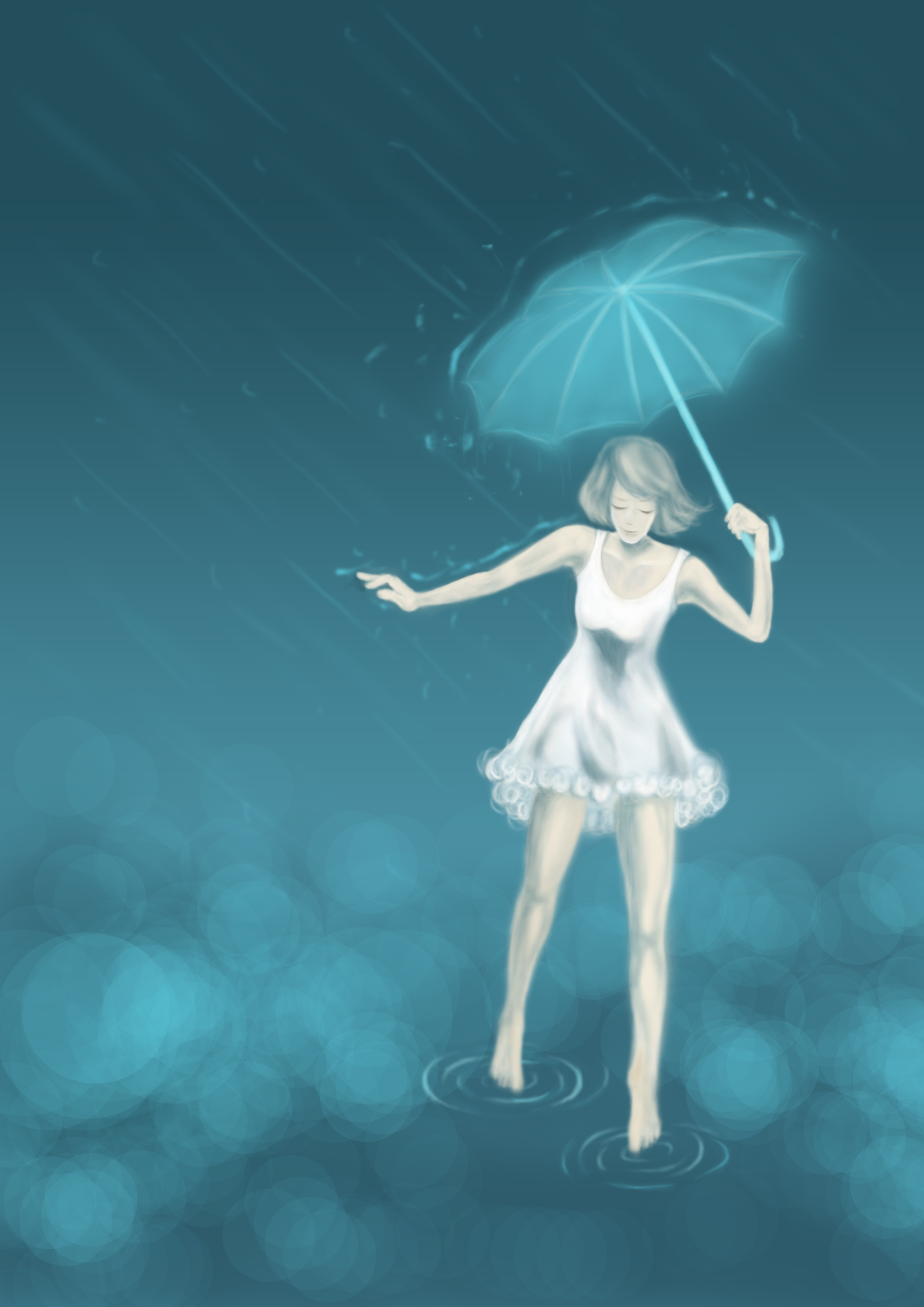 雨中女孩