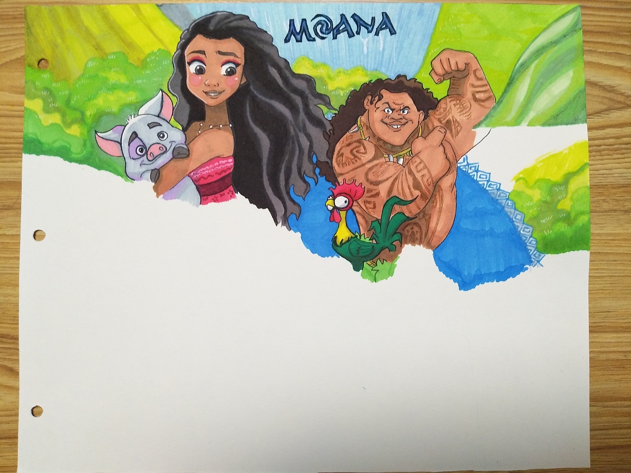 海洋奇缘人物马克笔练习