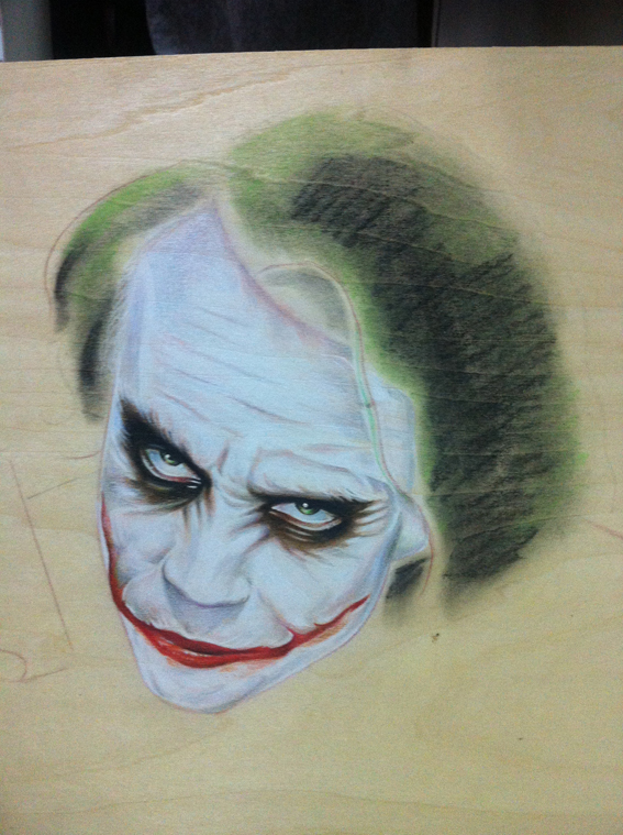 彩铅水溶画—joker小丑|彩铅|纯艺术|李健秋