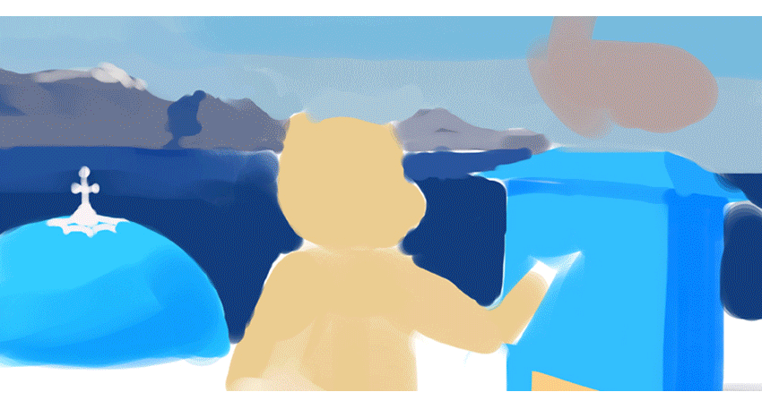 【森林送信熊】之爱琴海的季候风|插画|商业插画