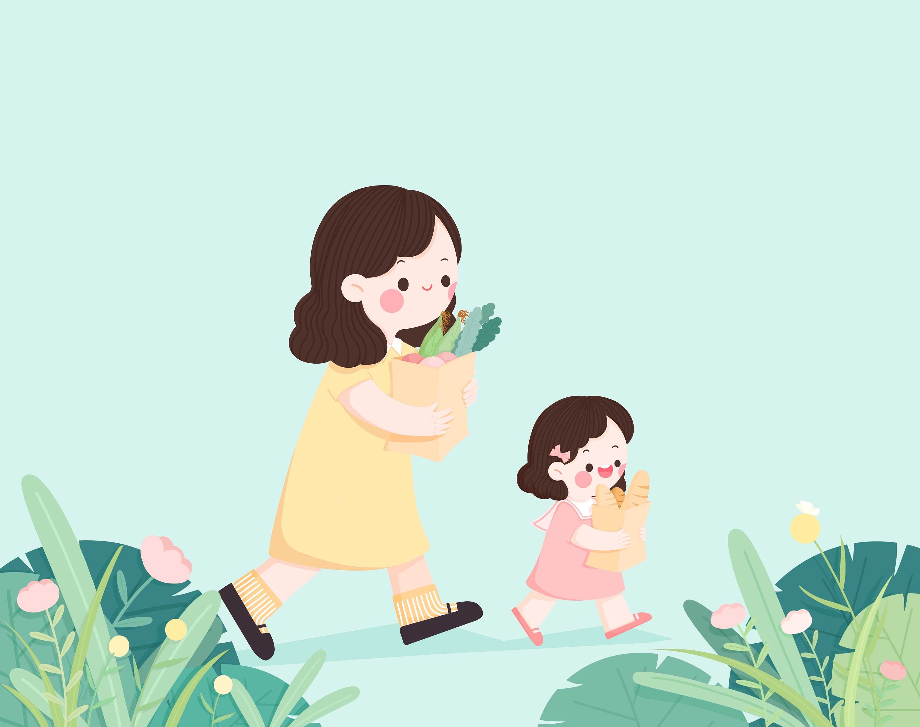 母亲节快乐|插画|插画习作|小蛮牛lt - 原创作品