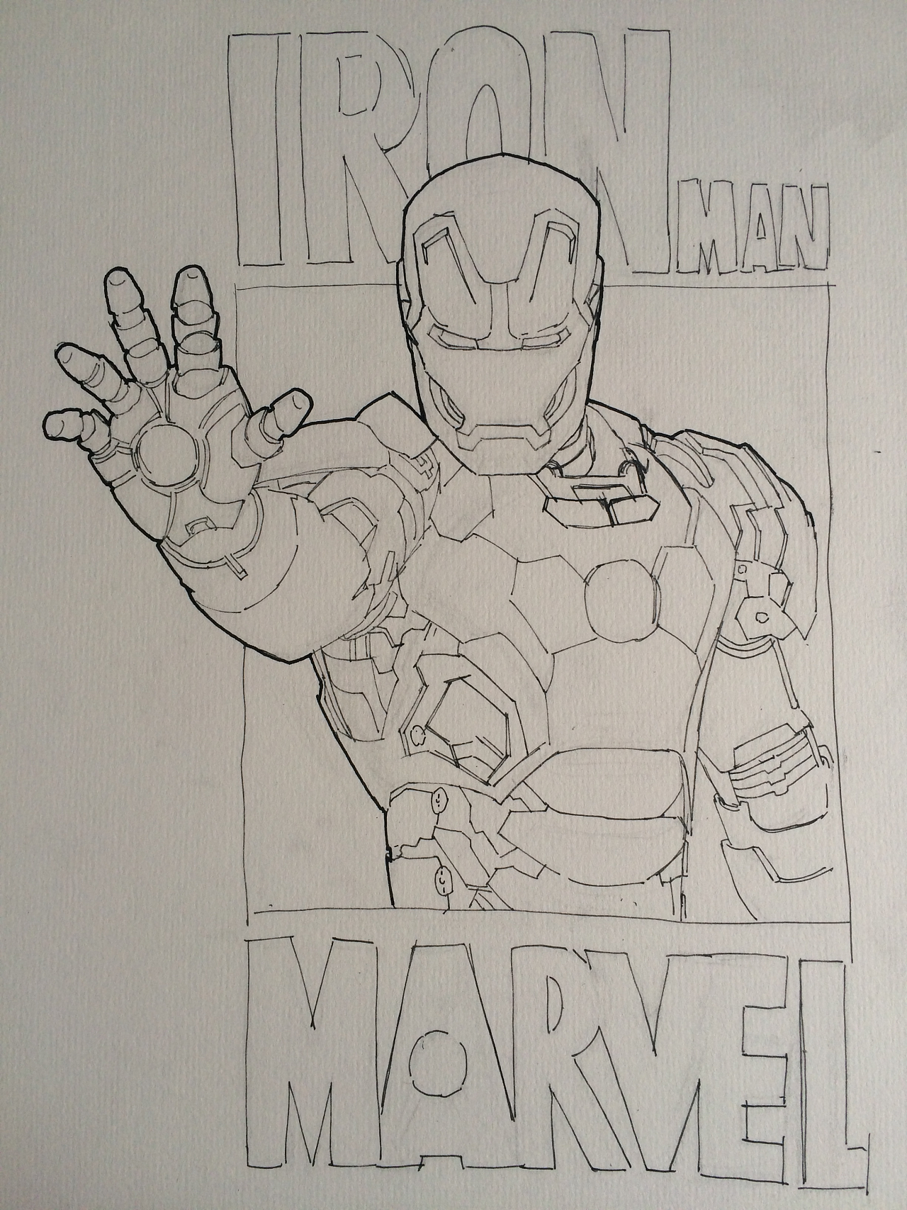 钢铁侠q版简笔画图片