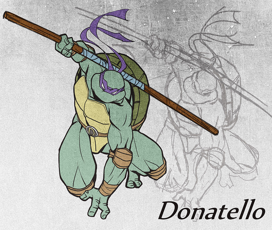 忍者神龟同人图|涂鸦\/潮流|插画|樱花闪乱 - 原创