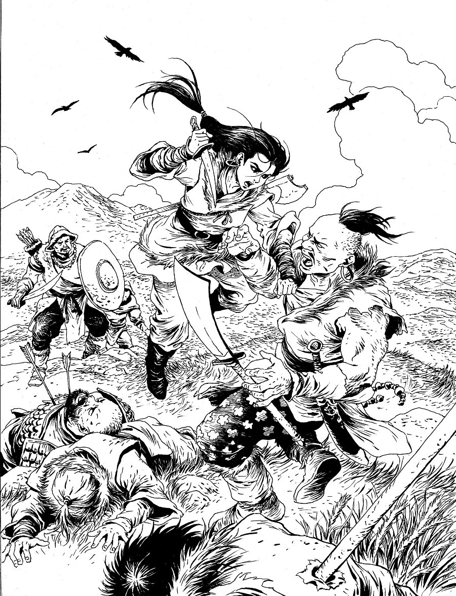 大秦漫画扉页插画|商业插画|插画|杨咩 - 原创设