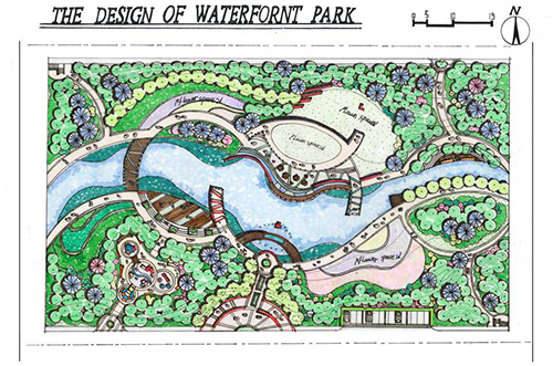 滨水公园方案手绘图|空间|景观设计|wyng - 原创作品 - 站酷 (zcool)