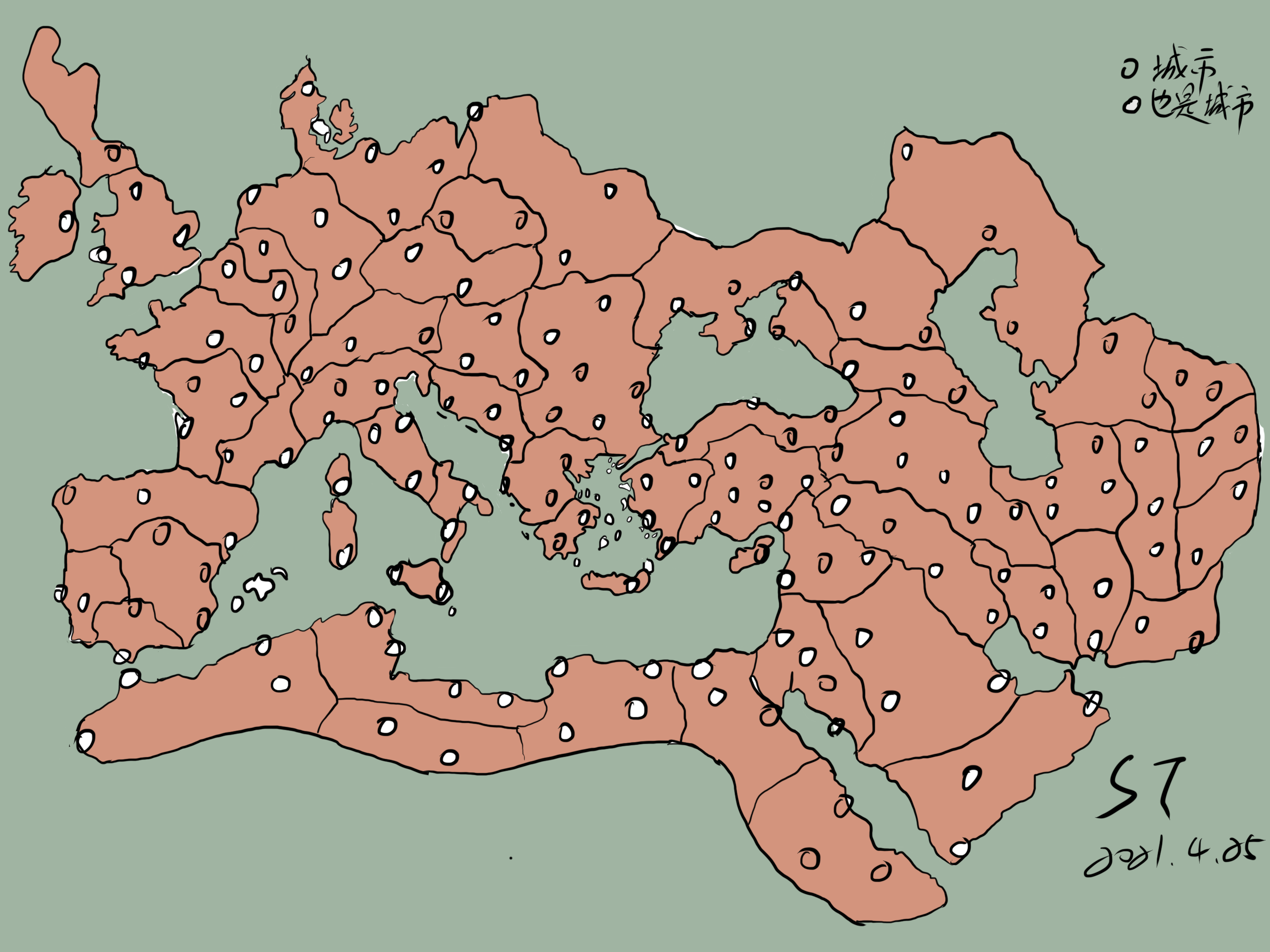 罗马2全面战争 收获简略地图