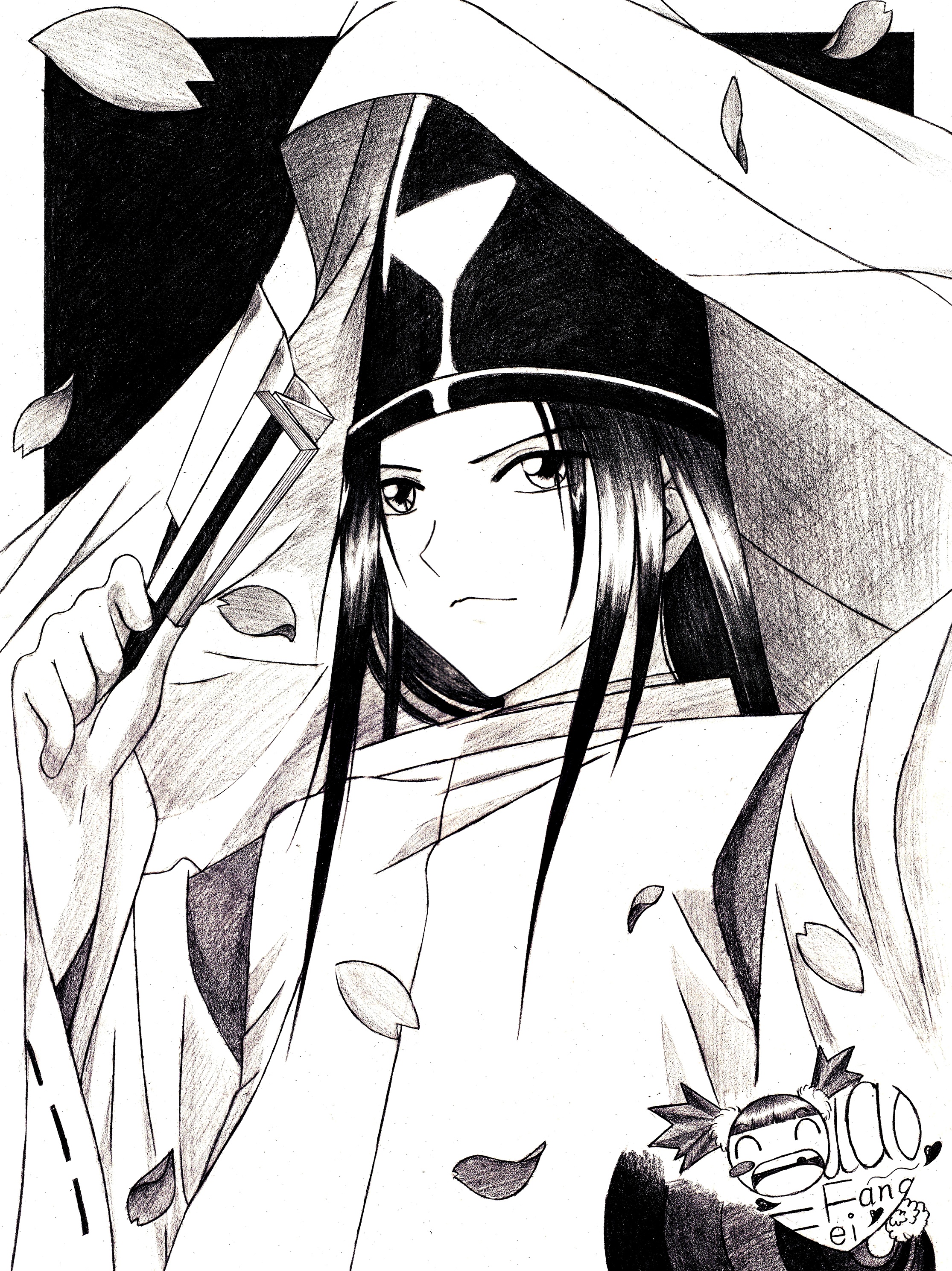 动漫 漫画 手绘 棋魂 佐为 sai