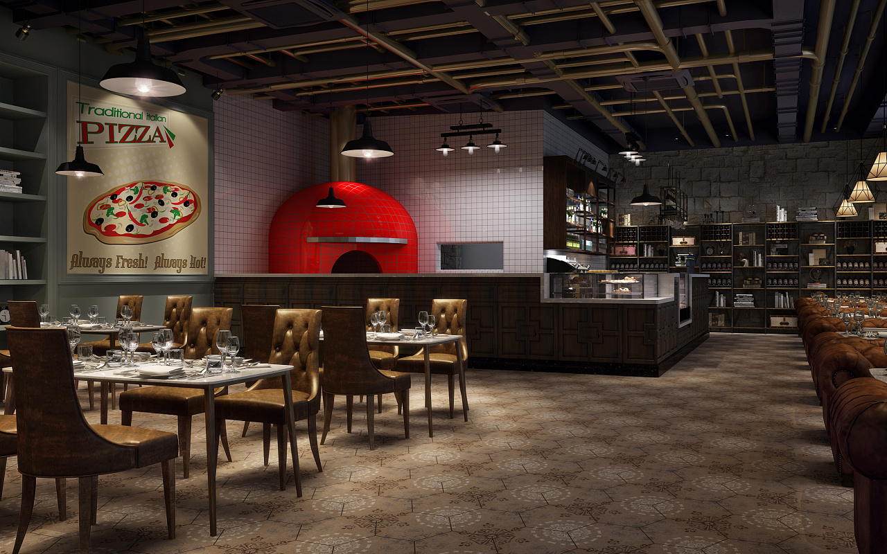 意大利披萨西餐厅室内设计|空间|展陈设计|叁陆玖Design - 原创作品 - 站酷 (ZCOOL)