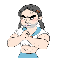 她了对不对~~~ (微信扫描如花头顶和脚下的二维码~就能下载使用啦~~~)