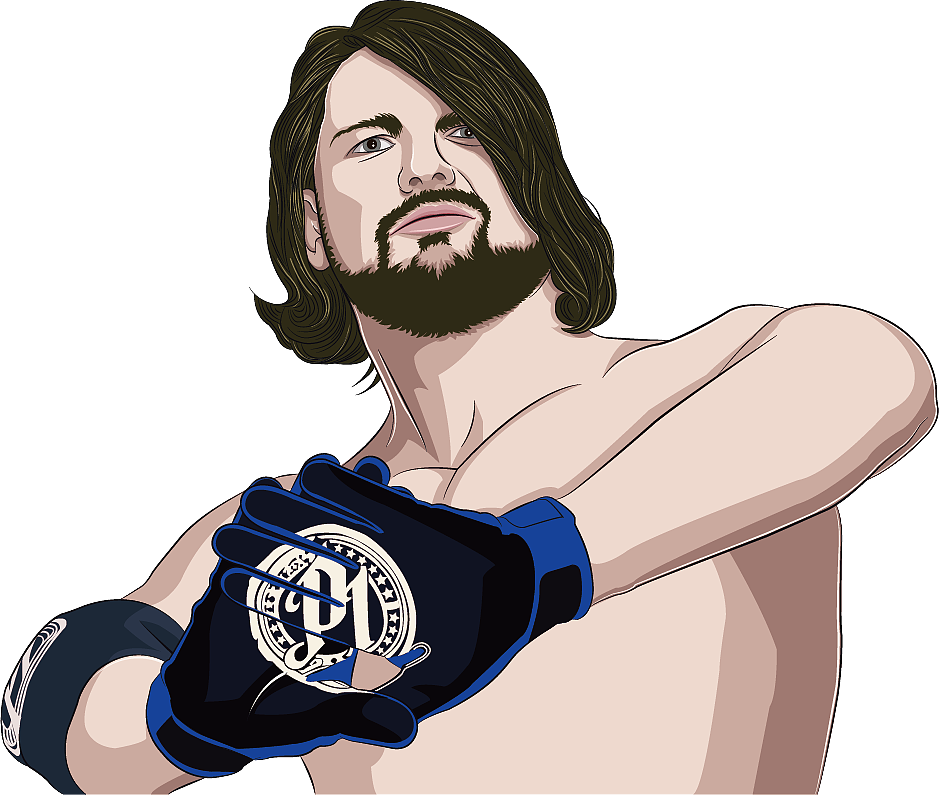 WWE动漫插画系列 AJ·斯泰尔斯(AJ Styles)|动