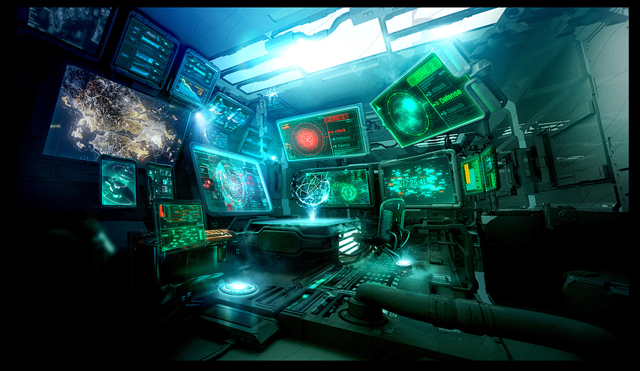 新做的一个太空舱空间效果