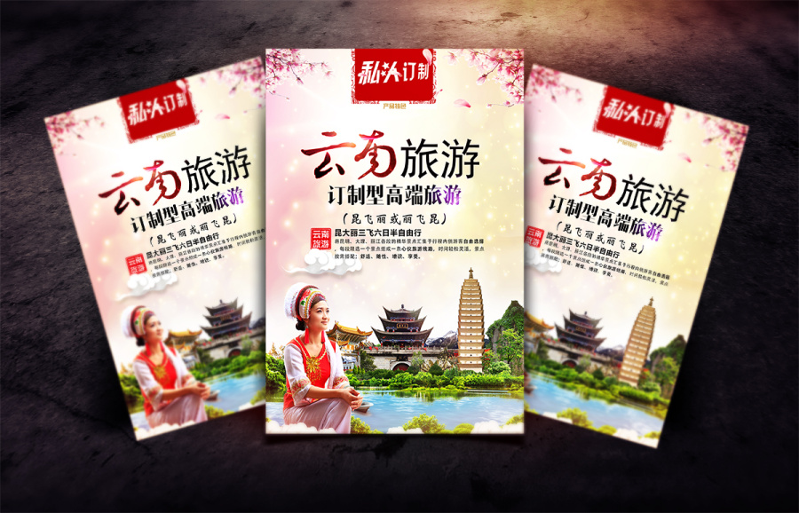 云南旅游产品包装(私人定制)|DM\/宣传单\/平面广